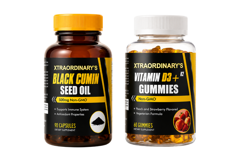 Black Cumin Seed Oil + Vitamin D3+K2 Bundle