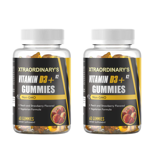 Vitamin D3 + K2 Gummies – Bone & Immune Support (2 Pack)