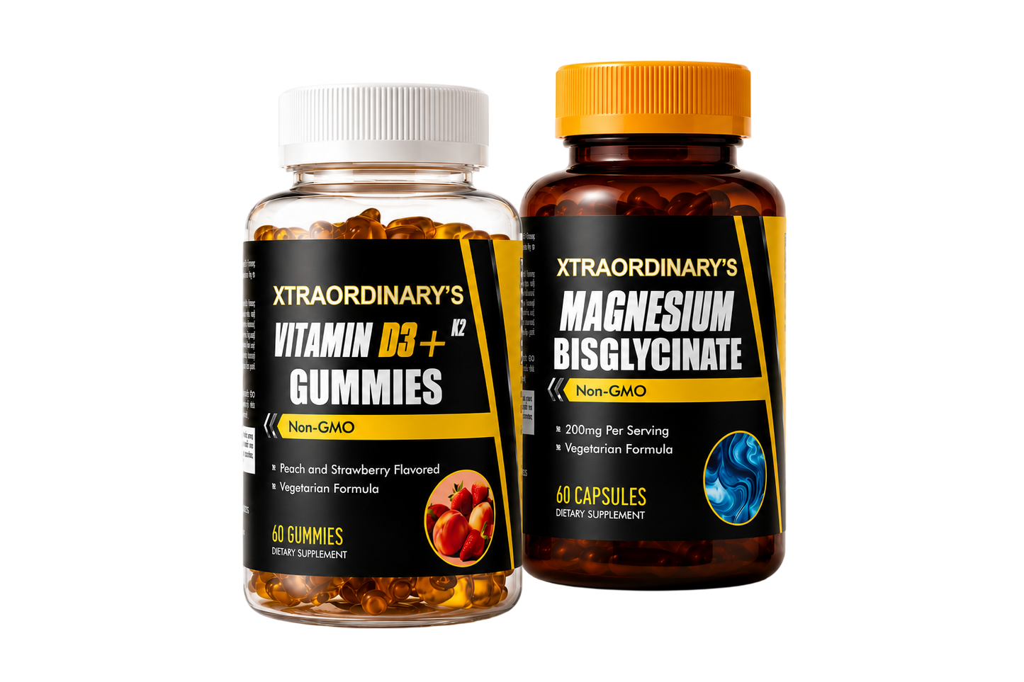 Vitamin D3+K2,  Magnesium Bisglycinate